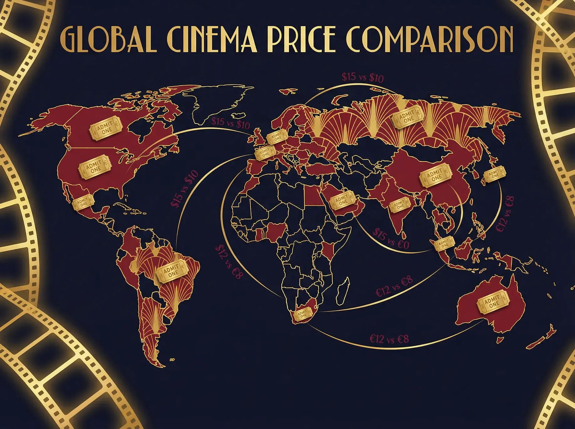 熟女 全球电影票价比较地图